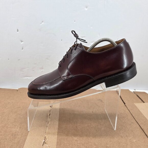 Johnston Murphy  Optima Shoes Men\'s Burgandy Leather Split Toe Derby Lace Sz 9.5